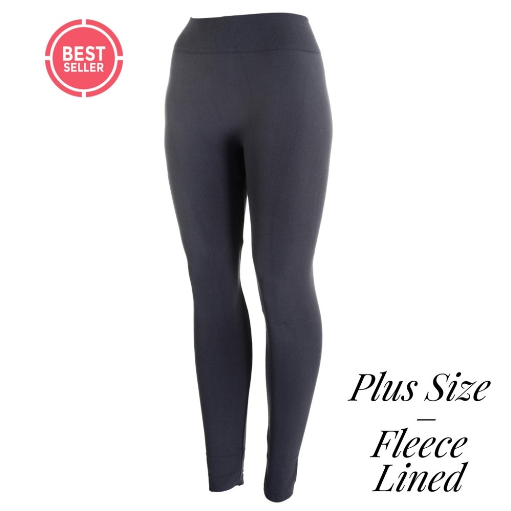 Grey Plus Size Fleece Lined Leggings NWT